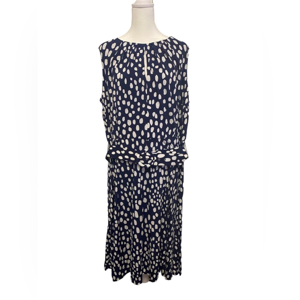 London Times MIDI Plus Size Sleeveless Dress